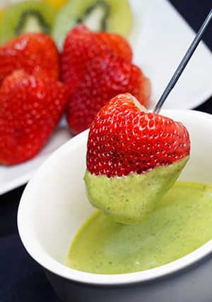 あらびき玄米茶チョコフォンデュ-レシピのメイン写真