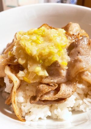 時短!ネギ塩豚バラ丼-レシピのメイン写真