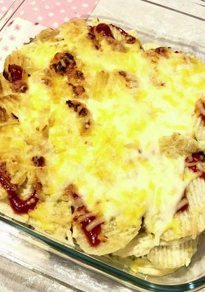 ポテチとひき肉のはさみ焼き-レシピのメイン写真