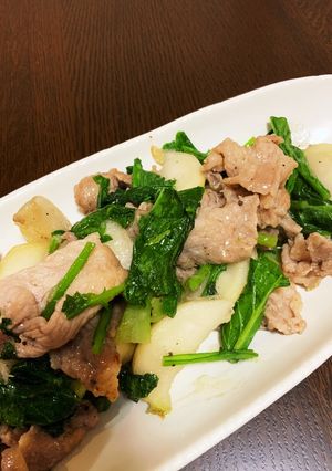 カブと豚こまの塩炒め-レシピのメイン写真
