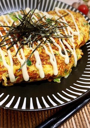 スタミナ満点！納豆とニラのチーズオムレツ-レシピのメイン写真
