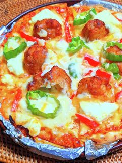 鶏の唐揚げピザ-レシピのメイン写真