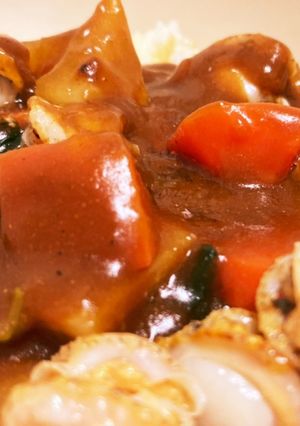 稚貝で！さっぱりレモンのホタテカレー-レシピのメイン写真