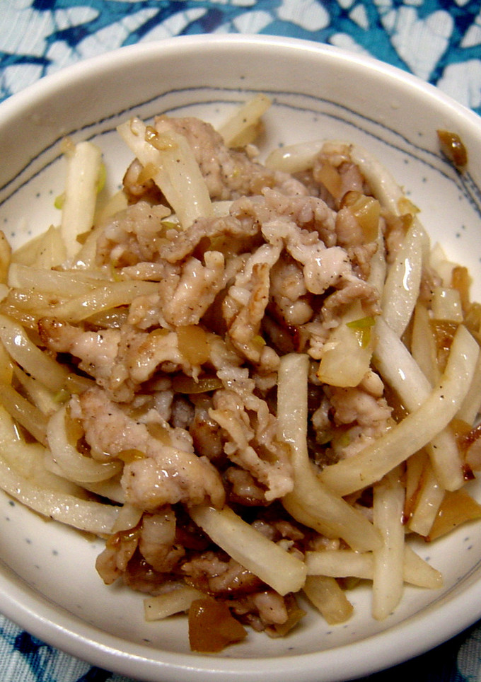 かぶと薄切り豚肉の　ザーサイ炒め-レシピのメイン写真
