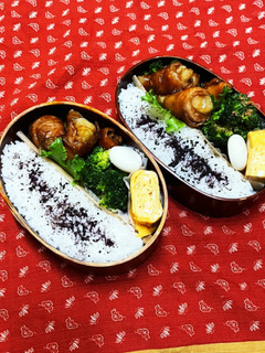 2/14 新玉ねぎ肉巻き弁当。-レシピのメイン写真
