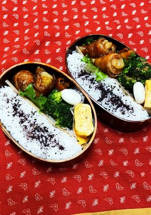 2/14 新玉ねぎ肉巻き弁当。-レシピのメイン写真