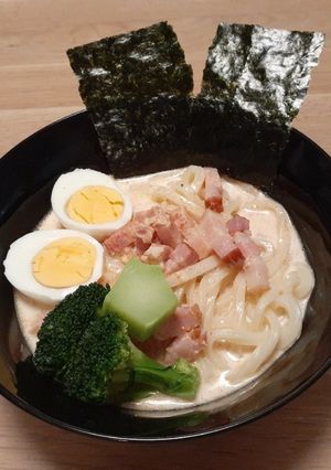 簡単♪ベーコンのピリ辛明太うどん-レシピのメイン写真