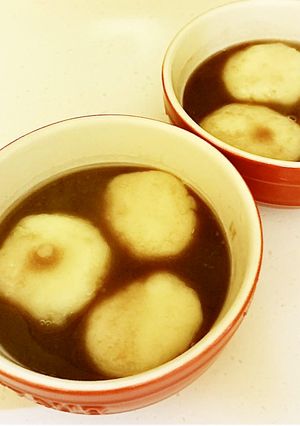 ふわふわいも団子のおしるこ-レシピのメイン写真