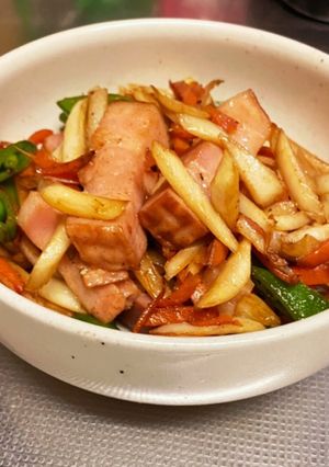 厚切りベーコンと根菜類の洋風きんぴら-レシピのメイン写真