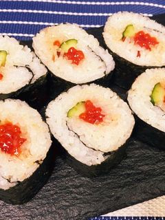 すじこ入りの巻き寿司-レシピのメイン写真