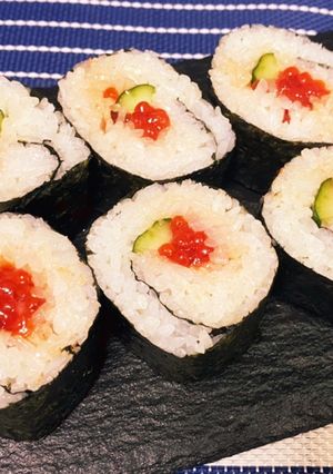 すじこ入りの巻き寿司-レシピのメイン写真