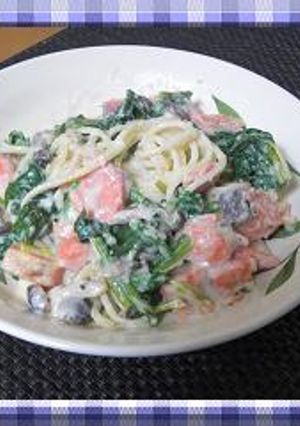 サーモンとほうれん草のクリームパスタ☆-レシピのメイン写真