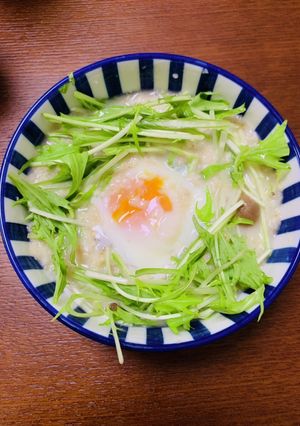 水菜としめじのオートミール粥　白だし味-レシピのメイン写真
