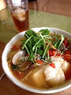 アサリ水菜パスタ★フライパン1個で簡単-レシピのメイン写真
