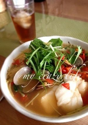 アサリ水菜パスタ★フライパン１個で簡単-レシピのメイン写真