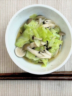 レンジで簡単!キャベツとしめじのお浸し-レシピのメイン写真