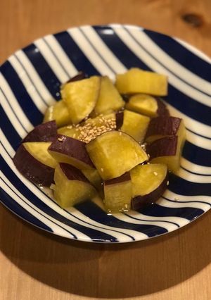 優しい！レンジでさつまいもの白だし煮-レシピのメイン写真