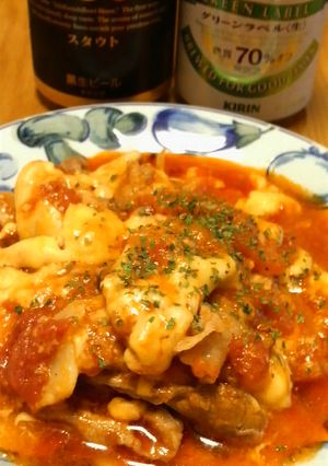 ビールがススム！チーズポークアラビアータ-レシピのメイン写真