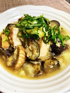 ナス、厚揚げのクタクタみぞれ煮。麺つゆ。-レシピのメイン写真