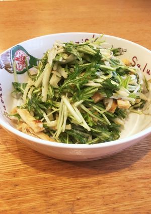 大根と水菜と油揚げのシャキシャキサラダ-レシピのメイン写真