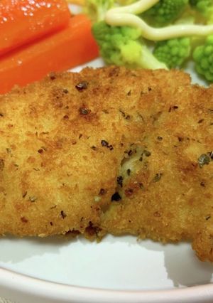 減塩❁ 白身魚のバジルパン粉焼き-レシピのメイン写真