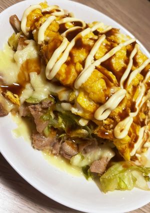 チーズたっぷり♡とん平焼き-レシピのメイン写真