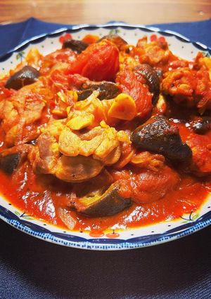 鶏肉とナスのトマト煮-レシピのメイン写真