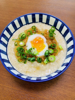 なめ茸のオートミール粥(めんつゆ味)-レシピのメイン写真