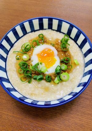 なめ茸のオートミール粥（めんつゆ味）-レシピのメイン写真