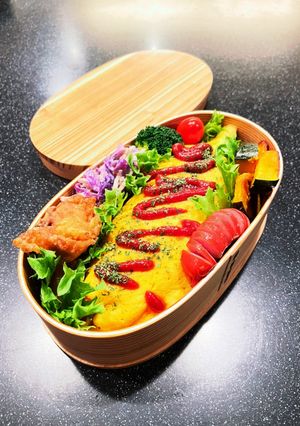 高校生弁当　オムライス弁当-レシピのメイン写真