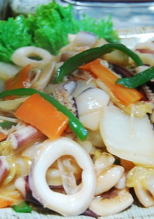 ご飯が進む!イカのとろとろ中華炒め-レシピのメイン写真