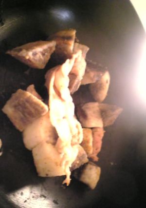 豚薄切り肉と山芋の炒め物-レシピのメイン写真