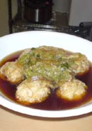 挽肉と豆腐の団子を揚げだし豆腐にしてみました。-レシピのメイン写真