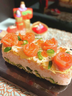 【ポリ袋で簡単】ちらし寿司ケーキ-レシピのメイン写真