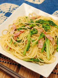 菜の花の柚子胡椒パスタ♪-レシピのメイン写真
