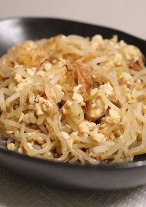 美味♪鶏ミンチ糸こんにゃくもやしの炒め物-レシピのメイン写真