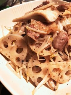 豚肉と蓮根もやしのニンニク炒め-レシピのメイン写真