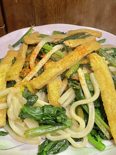 ほうれん草と油揚げの焼きうどん-レシピのメイン写真