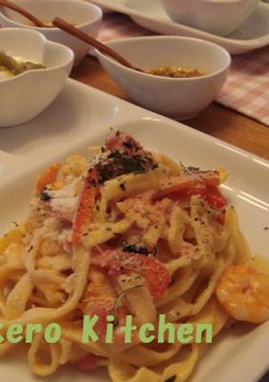 エビとホタテのトマトクリームパスタ✿-レシピのメイン写真