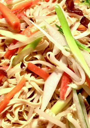 低糖質！豆腐皮(とうふぴー)焼きそば-レシピのメイン写真