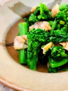 上品な味♡菜の花とあさりの辛子醤油あえ-レシピのメイン写真