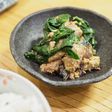 包丁不要♪鯖水煮缶とほうれん草の胡麻和え