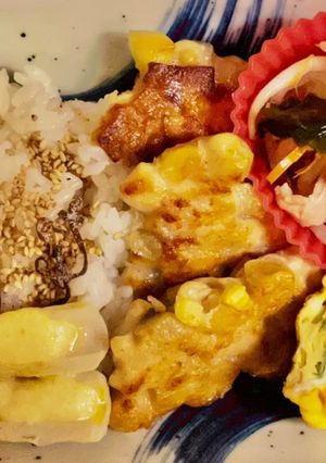 お留守番弁当 とりじゃが焼チーチクナムル-レシピのメイン写真