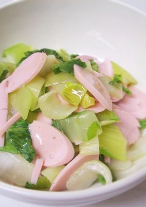 おさかなソーセージと青梗菜のさっと和え-レシピのメイン写真
