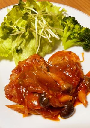 豚ヒレ肉のトマトソース煮込み-レシピのメイン写真