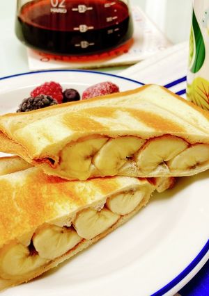 シナモンシュガーバナナのホットサンド-レシピのメイン写真