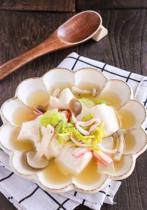白菜とカニカマのお豆腐とろーりあんかけ-レシピのメイン写真