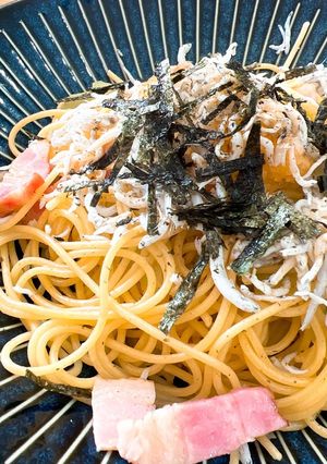 ベーコンとキャベツとしらすの和風パスタ-レシピのメイン写真