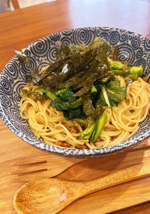 簡単激うま　菜の花納豆パスタ-レシピのメイン写真