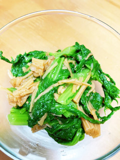 からし菜のなめ茸和え-レシピのメイン写真
